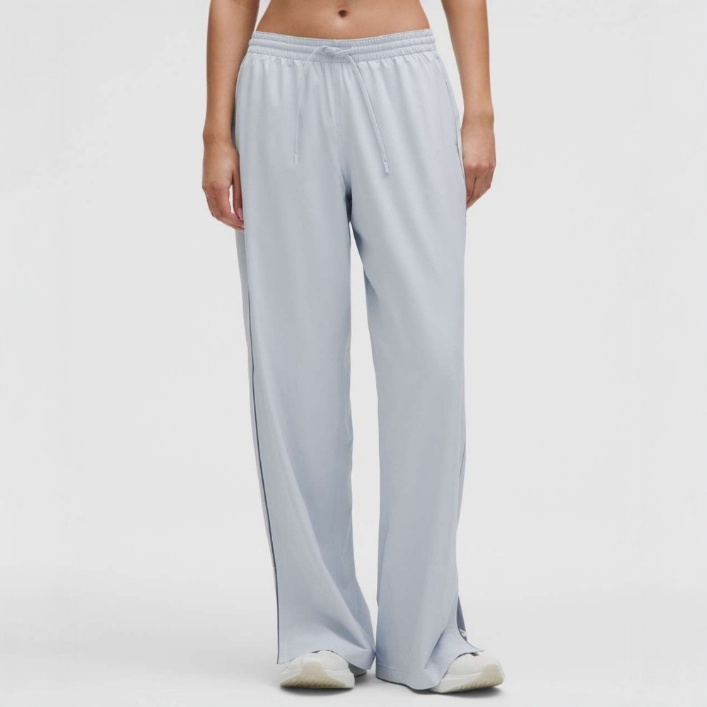 Lululemon Court Rival Wide Leg Track Pant Starch Blue 14 NWT Tenniscore